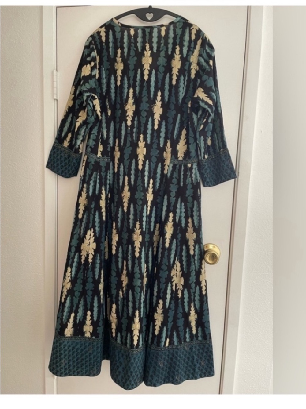 Vintage rare anokhi blue pattern dress 100% cotton size small - Picture 4 of 9